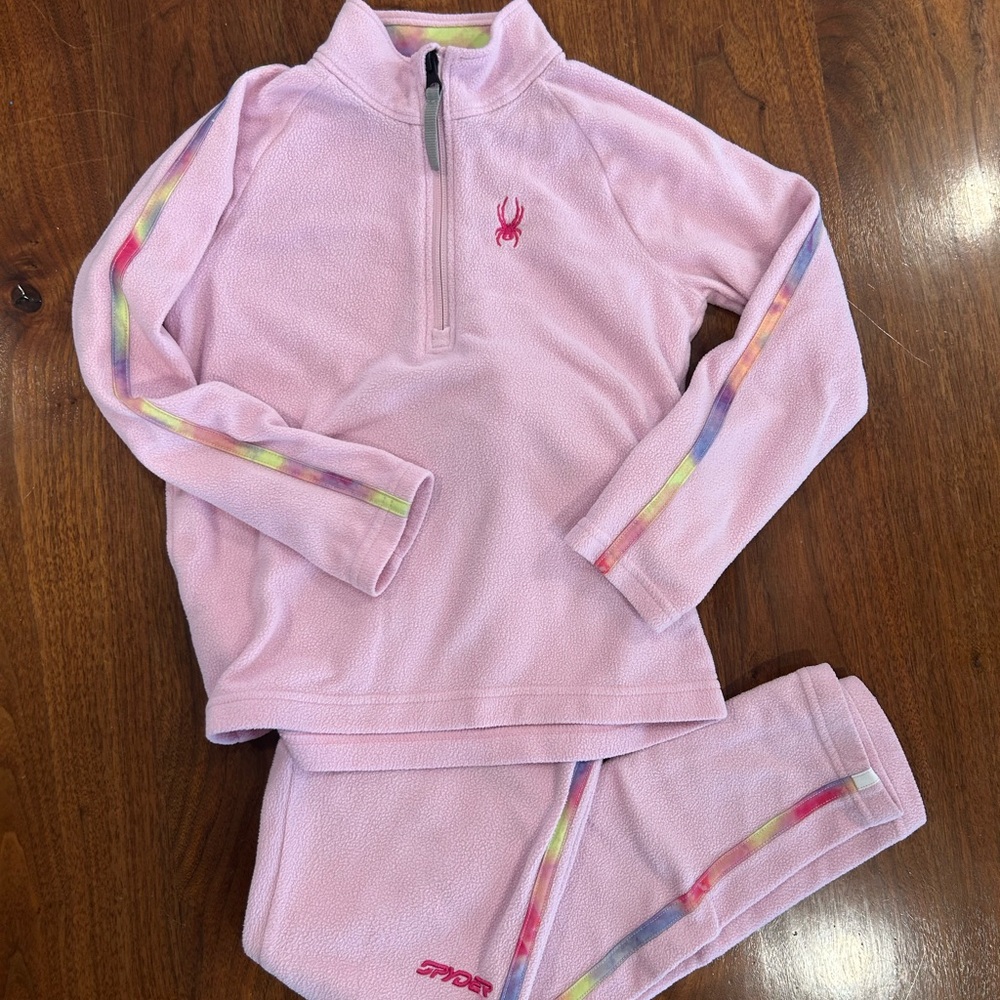 Spyder Pink Fleece with Tie-Dye Accents